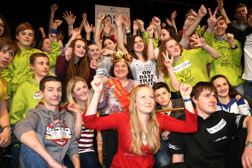 Vítězka Zlatého Ámose 2013 Růžena Hlůžková se svými žáky