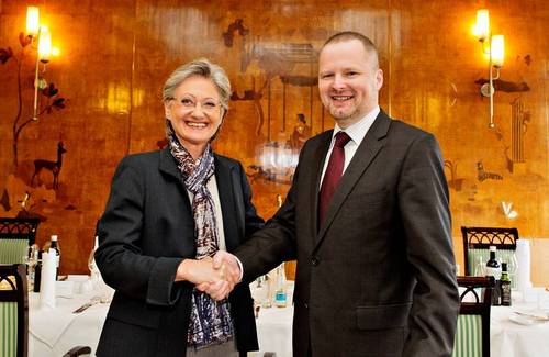 Ministr Petr Fiala v Praze přivítal rakouskou ministryni školství Claudii Schmied.